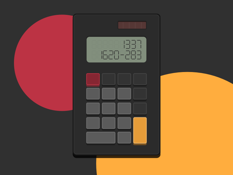 8bitesque calculator cartoon fun dark 8bit calculator 004 design ui dailyui