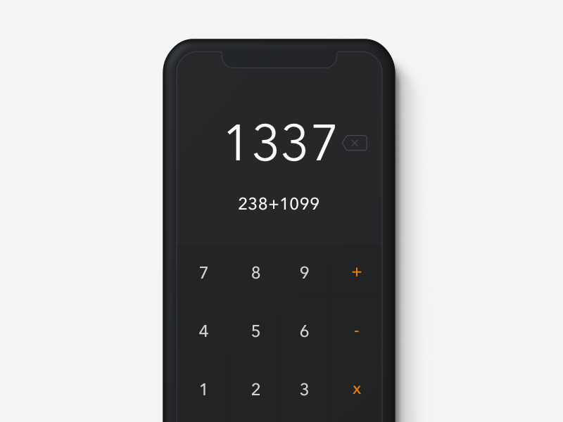004 calculator challenge daily calc app dark design ui dailyui calculator