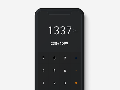 004 calculator app calc calculator challenge daily dailyui dark design ui