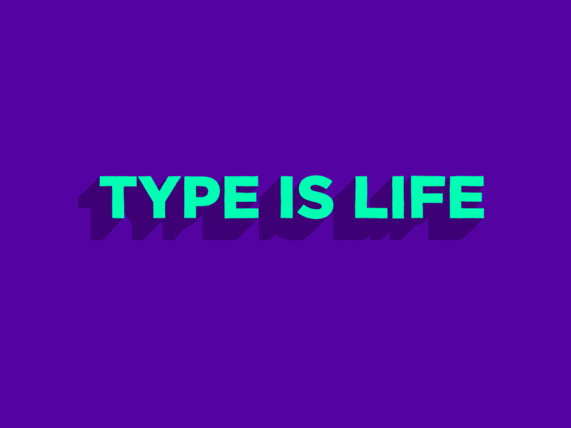 Type is life animation design designer glitch logo logotype motion design type typography