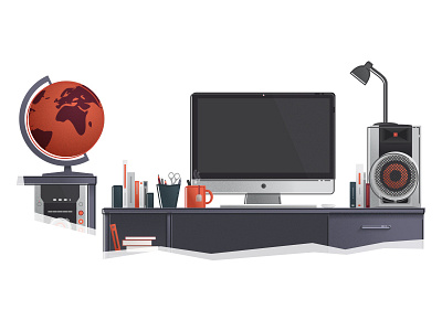 Desk - This is an Update desk graphic design graphics illustration