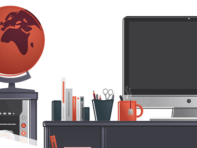 Desk - This is an Update: Details desk graphic design graphics illustration
