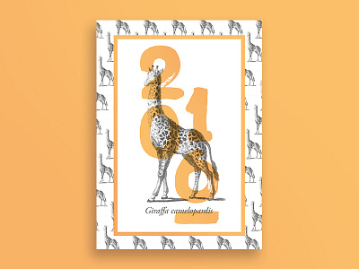 Giraffa camelorpardis design giraffe graphic photoshop print tanzania