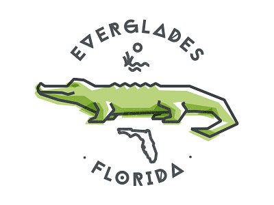 Everglades, Florida erverglades florida gator illustration state tee