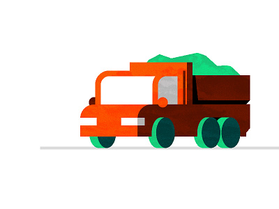 Truck. icon illustration recycling truck