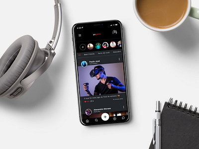 GO GAME app - an app to connect gamers |  ui design feed