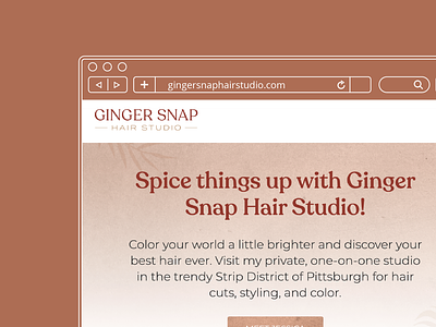 Ginger Snap Website design logo web