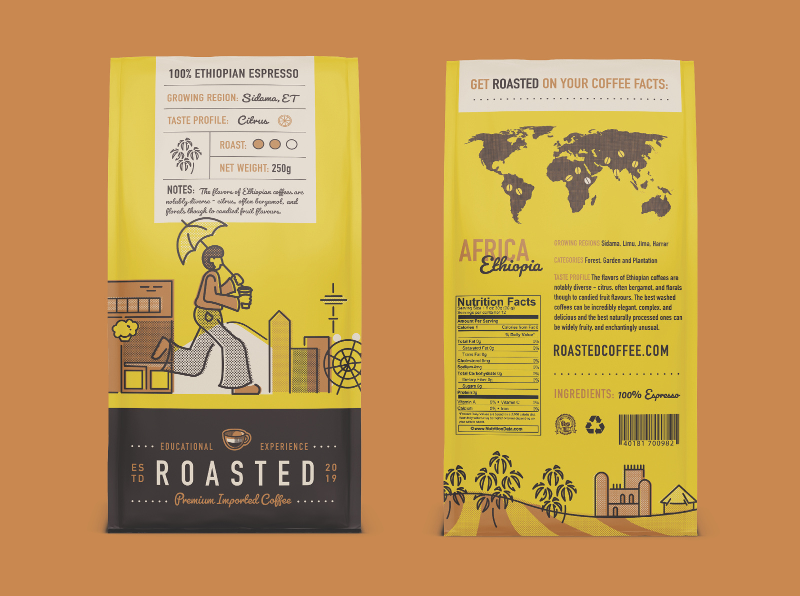 Roasted Coffee Packaging by Tori Evert on Dribbble