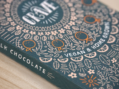 Crave Chocolate branding chocolate design hand lettering illustration package design packaging typography