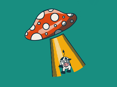 Far Out design hand drawn illustration illustration art mushroom procreate space style