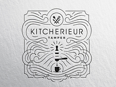 Kitcherieur Temper branding classic custom logo packaging retro typography vintage