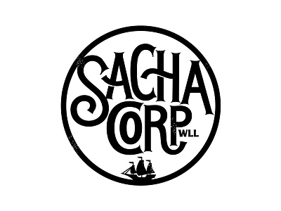 Sacha Corporation Identity Exploration branding classic custom custom lettering illustration logo retro typography vintage