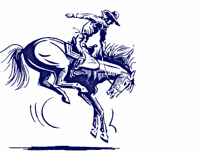 Bucking Bronco bronco bucking classic cowboy custom horse illustration illustrator inking old old school raw retro spot illustration vector vintage western wild