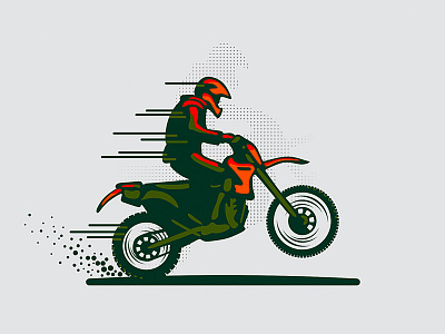 MudKing bike dirtbike motion motocross motorcycle rider speed throttle villing vintage