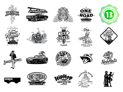 LogoLounge Book 13 branding classic custom design illustration logo logolounge old school retro vector vintage