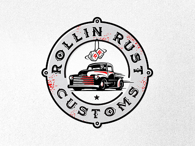 RollinRust 2 custom customs dice hotrod pickup retro rust speed vintage