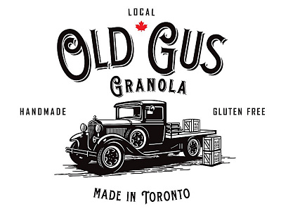 Old Gus Granola black box classic ford granola handmade old truck vintage