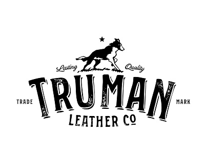 Truman Leather Co branding dog leather logo vintage