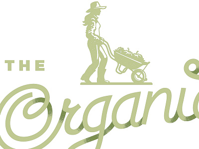 WIP branding farm logo organic vintage wheelbarrow