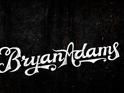 Newfont Test Drive - Bryan Adams band classsic design font name vintage