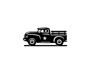 Farmtruck classic farm farmer illustration logo truck vintage