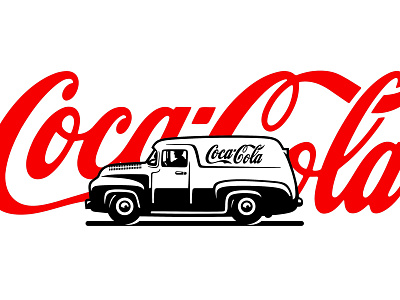 Old Delivery Truck classic cola delivery illustration truck vintage