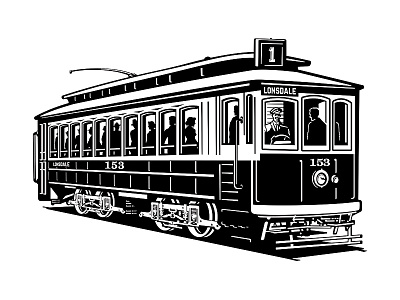 Streetcar - WIP canada classic illustration logo retro streetcar tram vehicle vintage