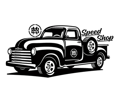 WIP for a Speed Shop classic garage old school shop speed truck vintage