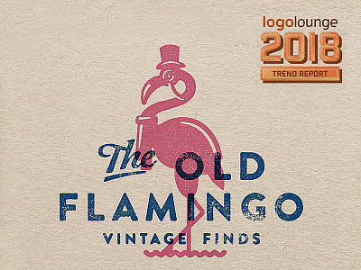 The Old Flamingo Vintage classic flamingo glasses hat logolounge old oldschool scarf trend vinage mod vintage