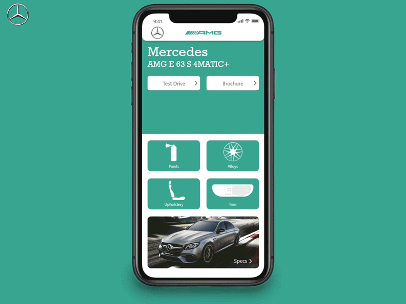 Mercedes AMG App Design and Animation