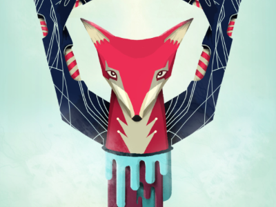 Vulpino fox geometric nature vector