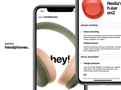 Sony Headphones Connect iOS redesign airpods app apple audio audio app concept earbuds headphones ios music sony ui ux