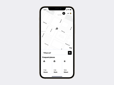 Map iOS app—Home app apple ios iphone map maps navigation ui ux