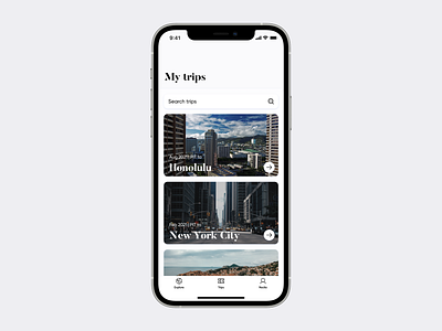 Wanderlust Airlines iOS app—My trips airline airlines airplane airport app apple booking concept design flight flights ios iphone ticket tickets travel traveling ui ux wanderlust
