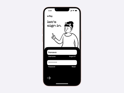 Fintech iOS app | Sign in UI app bank banking cash concept design finance financial fintech ios iphone money pay payments paypal transfer ui venmo wallet zelle
