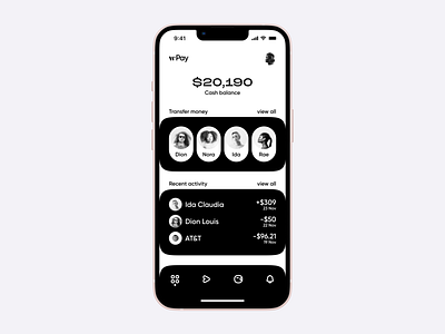 Fintech iOS app | Home display UI