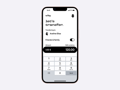 Fintech iOS app | Transfer money