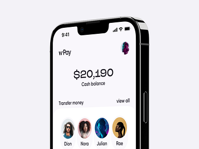 Fintech iOS app | Home display UI | Exploration 1 app apple bank banking cash concept design finance financial fintech ios money pay payments paypal transfer ui venmo wallet zelle
