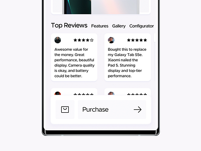 Xiaomi Store Android app | Device display android app cart concept design e commerce ecommerce electronics estore gadgets interface market mi shop shopping store tech technology ui xiaomi