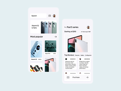 Mi Store | Xiaomi store app android app cart concept design e commerce e store ecommerce electronics estore gadgets interface market mi shop shopping store technology ui xiaomi