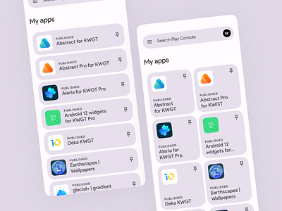 Google Play Console | My apps | Material You exploration