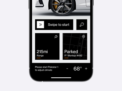 my Polestar iOS app | Vehicle app apple automobile automotive car concept control dashboard design electric ev ios iphone key polestar remote tesla ui vehicle volvo
