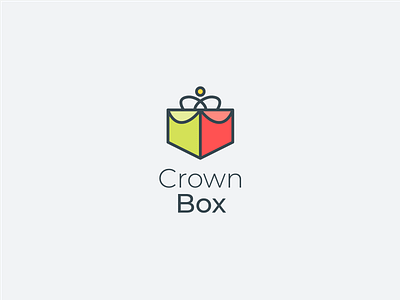 CrownBox branding design flat identity logo mark minimal symbol typography unused