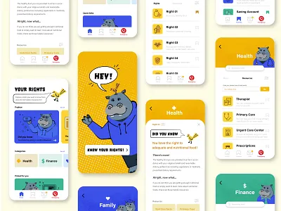 Know Your Rights Foster Youth Educational App education app illustration interactive interface interface design interfacedesign mobile mobile app mobile app design typogaphy ux ux design uxui