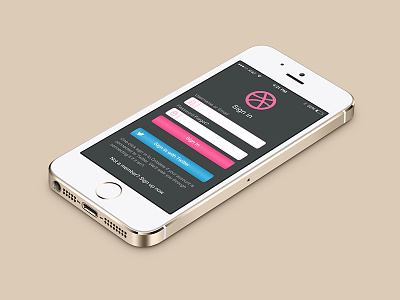Ios Sign In Form For Dribbble clean dribbble form ios design sign in twitter