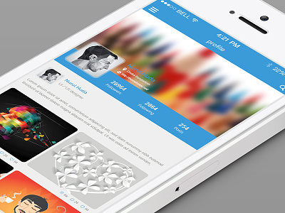 User Profiles app design icon ios7 ipad mobile ui ux