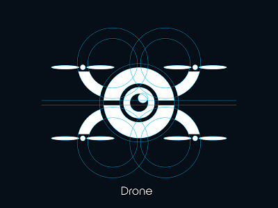 drone bold camera drone eye fibonachi iconic logo spy