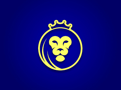 Lion Head Logo Outline crown fibonachi head lion lion head logo mark outline simple wise