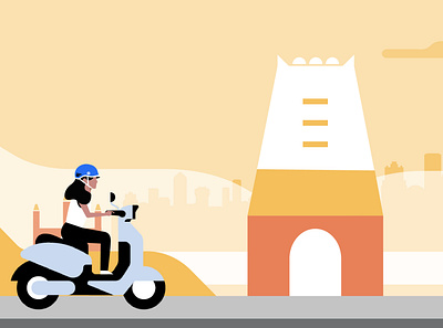 Game Background - Chennai City adobe illustrator application design game art game design illustration ui