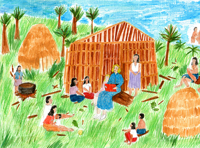 Elisabeth Elliot christian christianity colored pencils culture drawing ecuador faith god gospel gouache jesus native american people religion traditional warwecolor woman